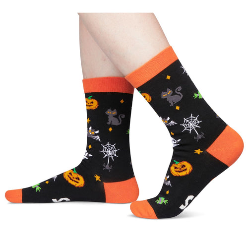 Halloween Socks Spooky Gifts Men Women - Halloween Gifts Pumpkin Skull Ghost Candy Gifts