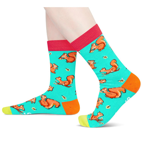 Funny Squirrel Gifts for Women Girls - Squirrel Socks Squirrel Gifts for Teens, Squirrel Stocking Stuffers for Her