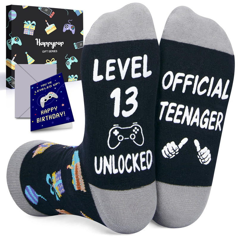 13th Birthday Gifts Ideas for Boys - Socks for Boys Girls Age 13, Birthday Presents for 13 Year Olds Official Teenagers