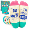 Book Lover Gifts Ideas - Socks for Writers Authors, I’M Reading Writing Gifts for Women Men