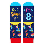 8th Birthday Gifts Years Old - Gift Ideas for Girls Boys Age 8, Presents for 8 Year Olds, Kid Socks Age 8, Happy Birthday Gift Box with Greeting Card