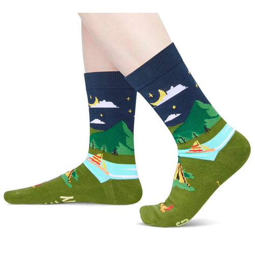 HAPPYPOP Camping Gifts For Men Women - Cool Camping Gifts For Dad, Gifts For Rv Campers, Camper Gifts, Camping Socks For Women Men