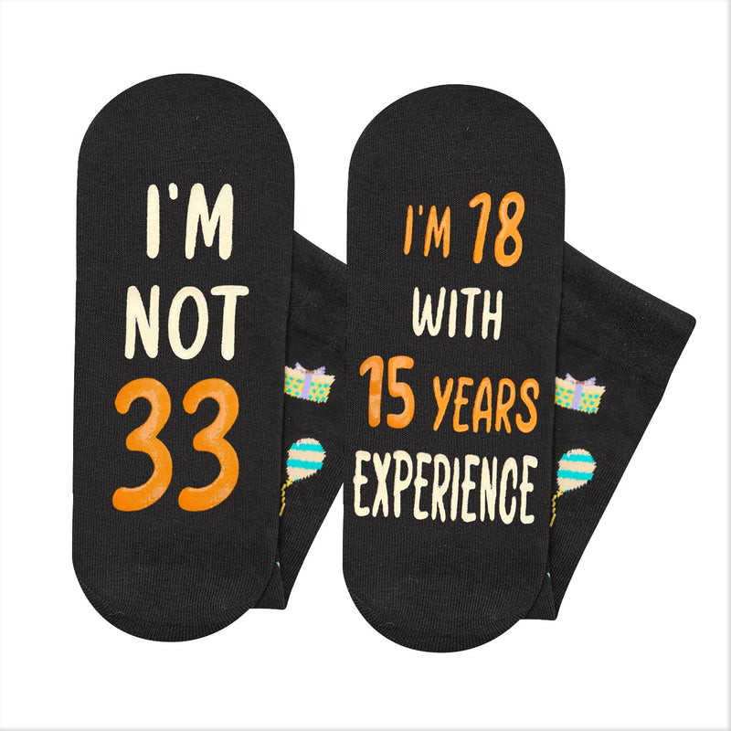 33rd Years Old Birthday Gifts for Men - Socks for 33 Year Olds, Gift Ideas for 33 Year Old Man Woman, 33rd Birthday Socks