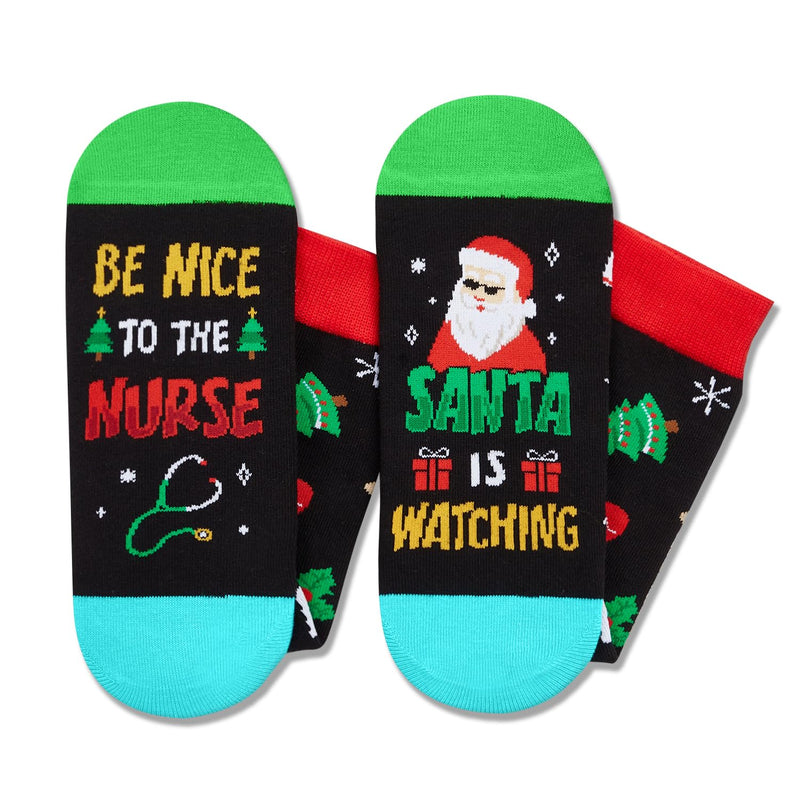 Christmas Gifts Stocking Socks For Men Women - Secret Santa Socks Xmas Stocking Stuffers For Dad Mom Nurse Christmas Gifts