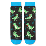 HAPPYPOP Crazy Dino Dinosaur Socks for Kids - Dinosaur Gifts for Boys, Novelty Funny Kids Socks 7-10 Years