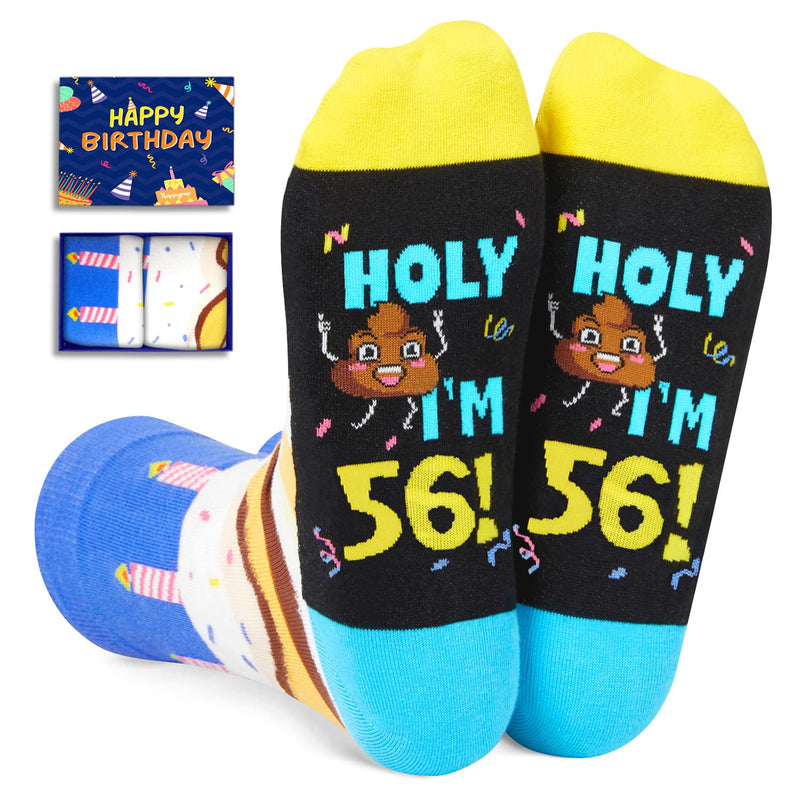 56 Year Old Birthday Gifts for Middle Aged Men Women, Best Gifts for 56 Year Old Man Woman, 56th Birthday Gifts for Him Her, 56th Birthday Socks