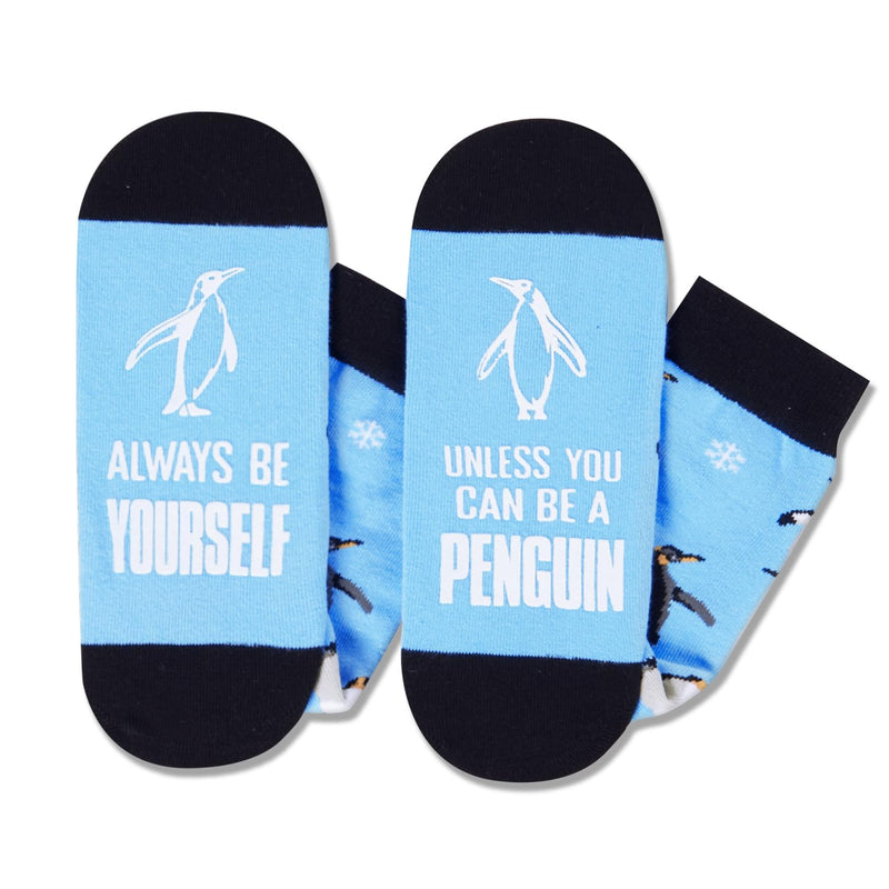 HAPPYPOP Penguin Gifts for Men Women - Funny Crazy Ocean Socks for Teens, Penguin Socks Animal Socks