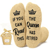 Retirement Gifts Socks Ideas for Women - Retired Gifts Female Women, Funny Retirement Socks for Women Retired Socks Fuzzy Socks