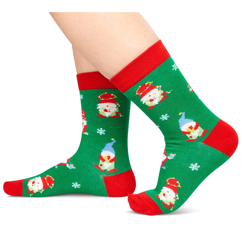 Christmas Gifts Stocking Socks for Boy Girl - Gnome Reindeer Xmas Socks for Kids with Greeting Card 2-3 Years