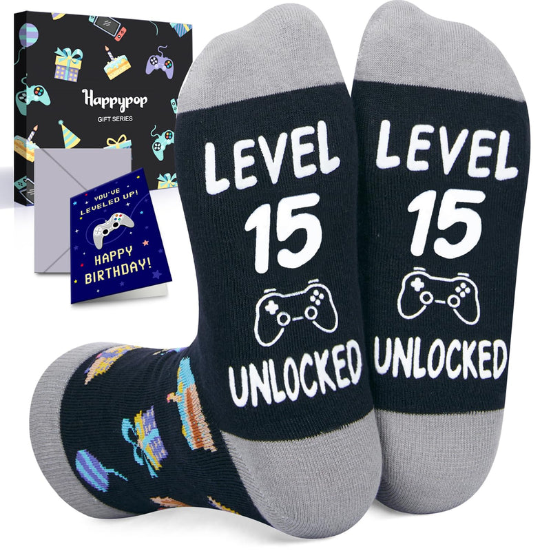 15th Birthday Gifts Ideas for Boys - Socks for Boys Girls Age 15, Birthday Presents for 15 Year Olds Teens