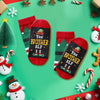 Christmas Gifts Stocking Socks for Men - Secret Santa Socks Xmas Stocking Stuffers for Him Brother - In Red