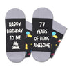 77th Birthday Gift Ideas for Men - Socks for 77th Birthday, Best Gifts for 77 Elderly Dad, 77 Year Old Gifts