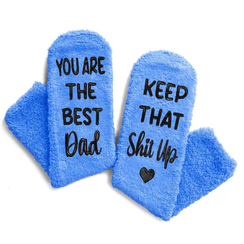 Fuzzy Gifts For Dad Father Him - Funny Dad Socks, Funny Father Gifts Dad Gifts From Son Daughter