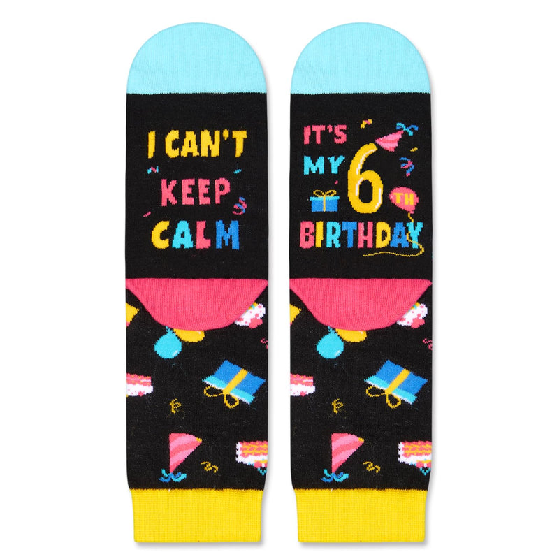 6 Six Year Old Birthday Gift, 6t Socks for 6 Year Old Boy Girl, Boys Girls Age 6 Gift Ideas, Gifts Presents for 6 Year Olds