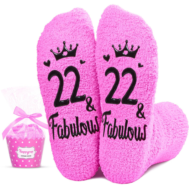 22nd Birthday Gifts for Women, 22 Year Old Women Female Birthday Gifts, Happy 22nd Birthday Socks for Woman Girls