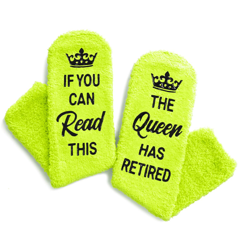 Retirement Gifts Socks Ideas for Women - Retired Gifts Female, Funny Retirement Socks for Women Retired Socks Fuzzy Socks