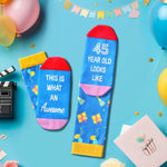 45th Birthday Gift Ideas Socks - 45 Year Old Birthday Gifts for Old Aged Men Women, 45th Birthday Gifts for Him Her