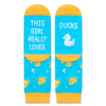 Zmart Cute Animal Socks for Girls - Duck Socks Gifts For Kid 10-12 Years