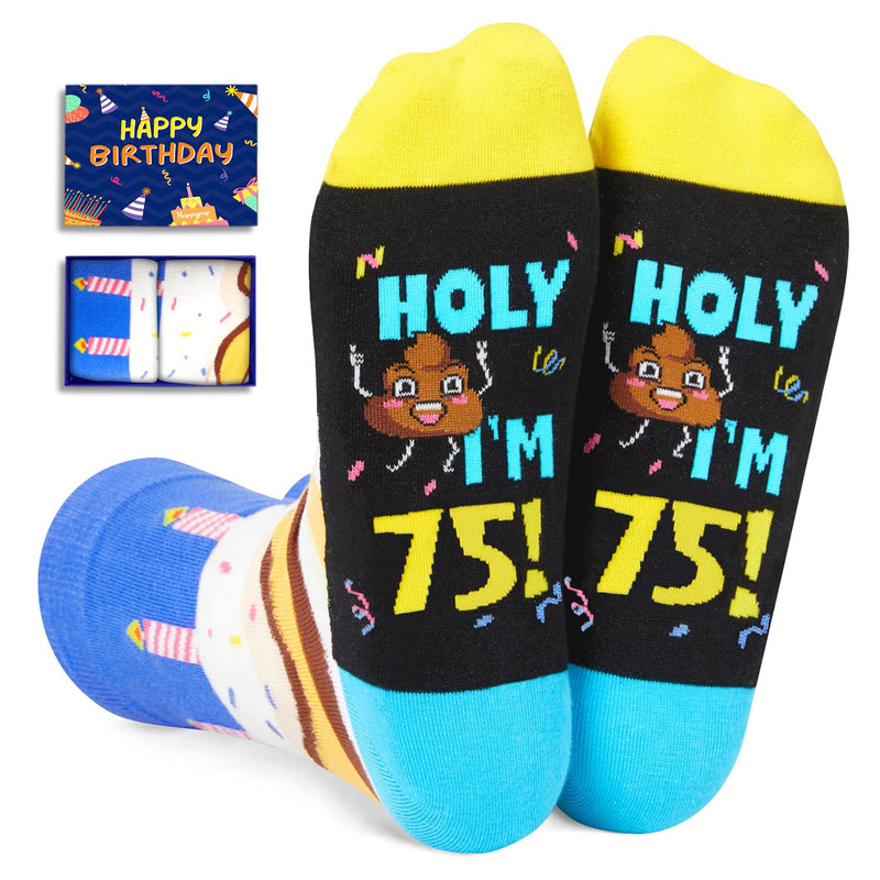 75th Birthday Gifts Ideas Socks - Best Gifts for 75 Year Old Women, 75th Birthday Gifts for Him Old Man, 75th Birthday Socks