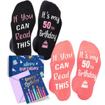 HAPPYPOP 50th Birthday Gifts Socks Ideas - Funny Gifts for Guys in Their 50s, 50 Year Old Gifts for Men Women, 50th Birthday Socks Pack