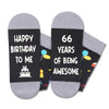 66th Birthday Gift Ideas for Men Women - Socks for 66 Year Old Middle Aged Man Woman, Best Gifts for 66 Year Old Him Her Male Female