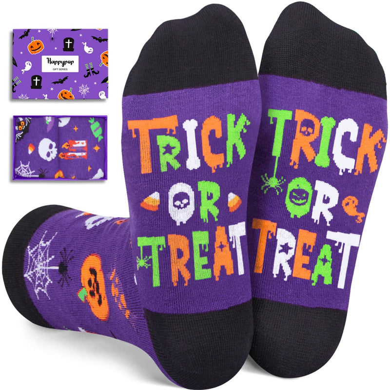 Halloween Gifts Spooky Gifts Kids - Halloween Gifts Kids 4-6 Years Old, Crazy Fun Boys Girls Pumpkin Socks