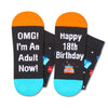 18th Birthday Gifts Ideas for Girls Boys - Socks 18 Year Old Girl Boy Gifts, Teen Girl Boy Gifts 18 Years Old