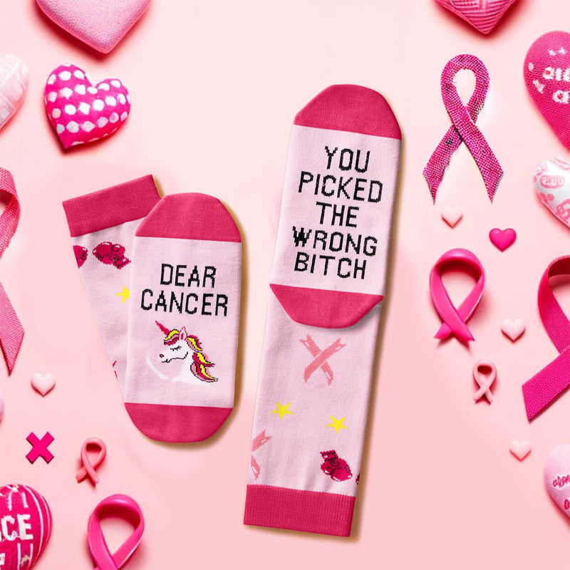 Breast Cancer Gifts For Women - Breast Cancer Awareness Socks Inspirational Socks Survivor Socks, Inspirational Gifts Chemo Gifts