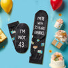 43rd Years Old Birthday Gifts for Men - Socks for 43 Year Olds, Gift Ideas for 43 Year Old Man Woman, 43rd Birthday Gifts