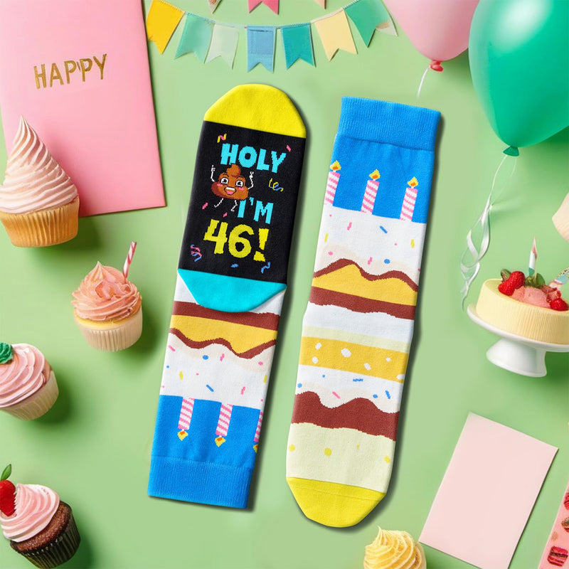 46 Year Old Birthday Gifts for Middle Aged Men Women, Best Gifts for 46 Year Old Man Woman, 46th Birthday Gifts for Him Her, 46th Birthday Socks