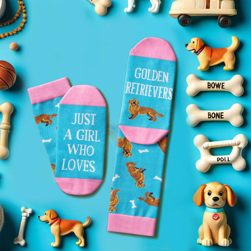 Golden Retriever Lover Gifts - Dog Mom Socks for Dog Enthusiasts Golden Retriever