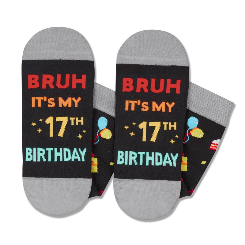 17th Birthday Gifts for Teens - Socks for Young Adults Age 17, Presents for 17 Year Old Boys and Girls, 17 Yr Old Gift Ideas