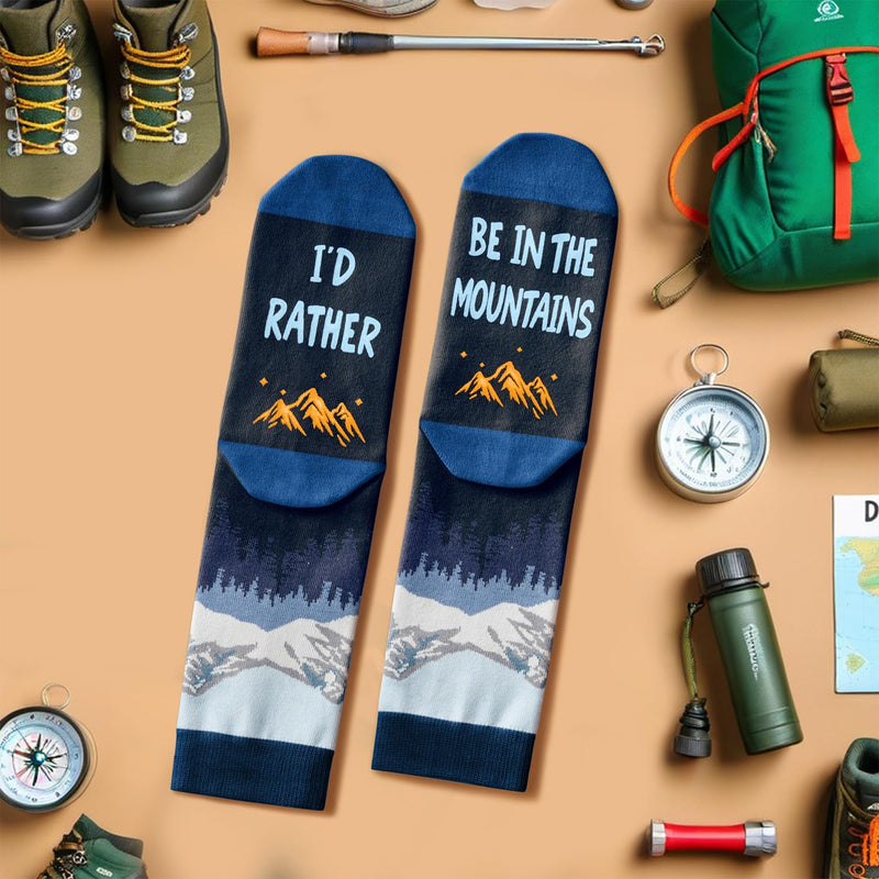 Gifts For Outdoor Lovers - Mountain Gifts For Women Men, Gifts For Mountain Lovers, Mountaineering Gifts, Hiking Gifts Camping Gifts, Mountain Socks