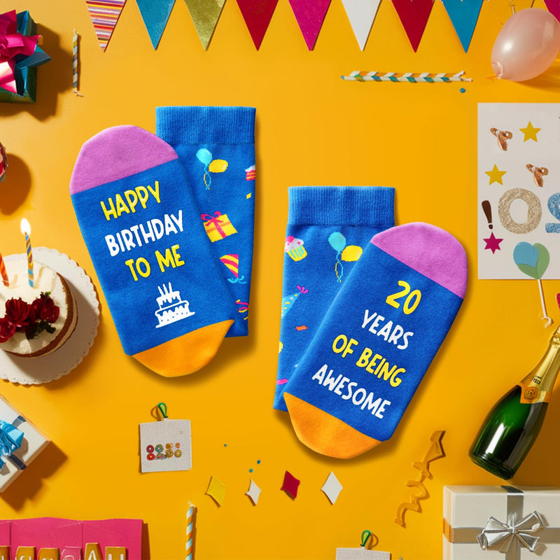 20th Birthday Gift Ideas Socks - Best Gifts for 20 Year Old Women Men Female Male, 20 Year Old Gifts for Her Him