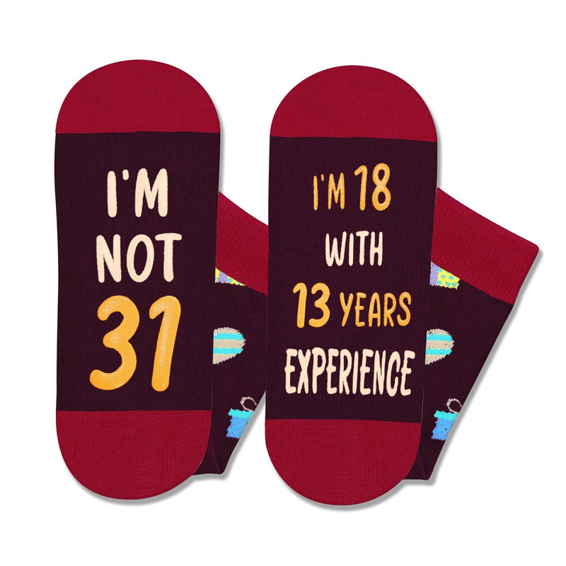 31st Years Old Birthday Gifts for Men - Socks for 31 Year Olds, Gift Ideas for 31 Year Old Man Woman, 31st Birthday Socks