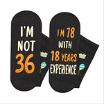 36th Years Old Birthday Gifts for Men - Socks for 36 Year Olds, Gift Ideas for 36 Year Old Man Woman, 36th Birthday Socks