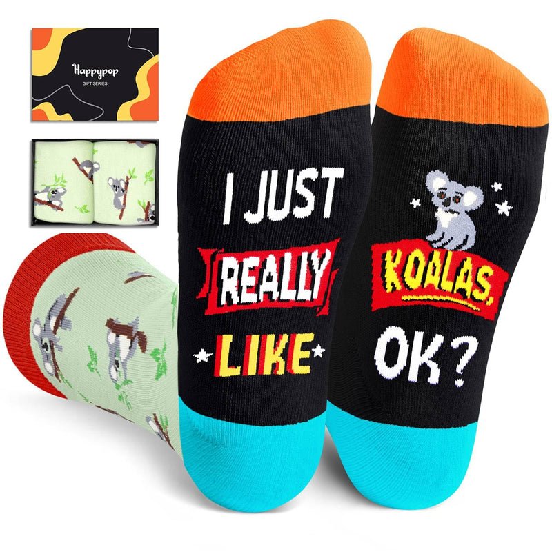 Funny Koala Gifts for Men - Koala Socks for Women, Funny Socks for Girls Boys, Crazy Socks for Teens