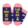 70th Birthday Gifts Ideas - Socks for 70 Year Olds, 70th Birthday Gifts for Him Her, Best Gifts for 70 Year Old Man Woman