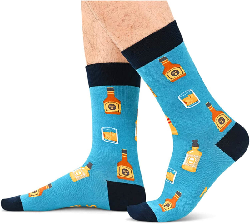 Drink Gifts for Men - Funny Novelty Crazy Socks, Bourbon Gifts Beer Stocking Stuffers for Teens