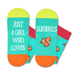 Funny Squirrel Gifts for Women Girls - Squirrel Socks Squirrel Gifts for Teens, Squirrel Stocking Stuffers for Her