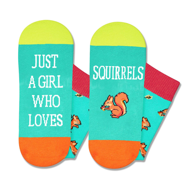 Funny Squirrel Gifts for Women Girls - Squirrel Socks Squirrel Gifts for Teens, Squirrel Stocking Stuffers for Her