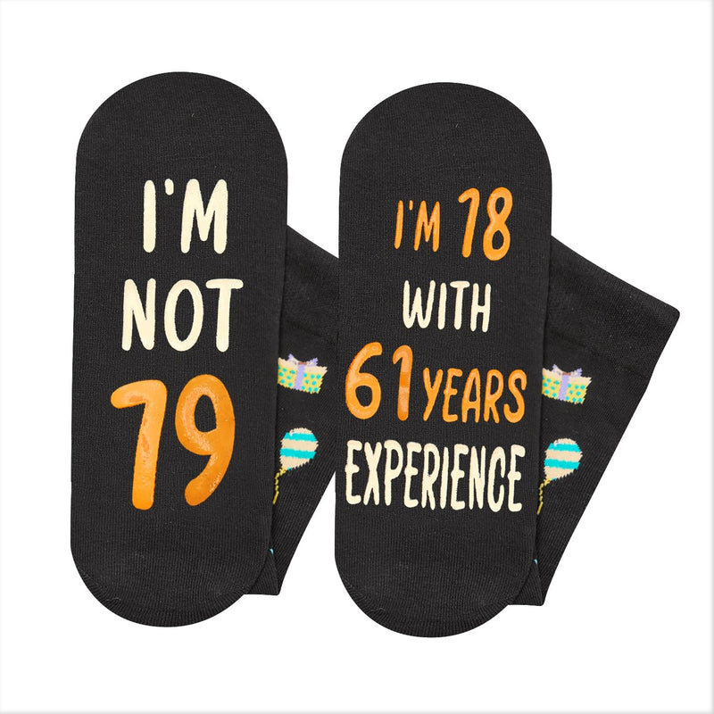 79th Years Old Birthday Gifts for Men - Socks for 79 Year Olds, Gift Ideas for 79 Year Old Man Woman, 79th Birthday Socks With Greeting Card