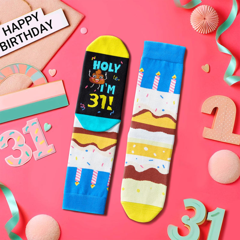 31st Birthday Gifts for Men Women, Best Gifts for 31 Year Old Man Woman, 31 Year Old Gifts, Socks for Him Her Male Female