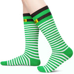 HAPPYPOP St. Patrick's Day Socks for Women Men - Irish Socks, Knee High Shamrock Green Socks, St Patricks Day Gifts