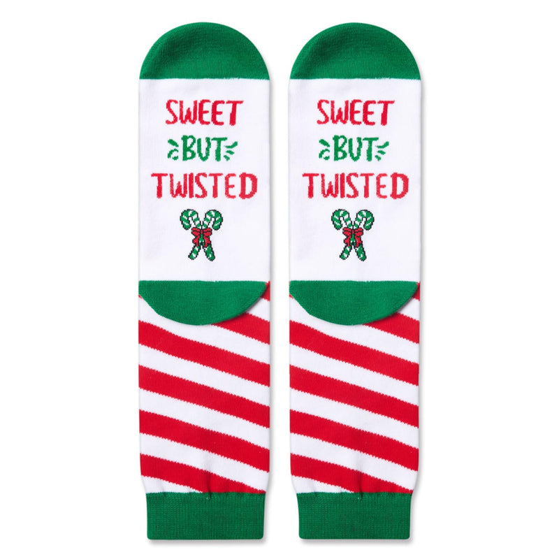 Christmas Gifts Stocking Socks for Kids - Gingerbread Candy Cane Socks for Boys Girls, Xmas Stocking Stuffers for Tweens