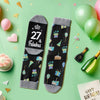 27th Birthday Gifts Socks Ideas - Gifts for 27 Year Old Woman Man Best Gifts for 27 Year Old Male Female, Gifts Greeting Card