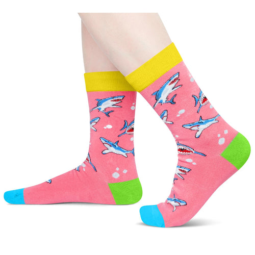 Shark Gifts for Women - Crazy Shark Socks Ocean Gifts, Marine Shark Socks Animal Socks Girls