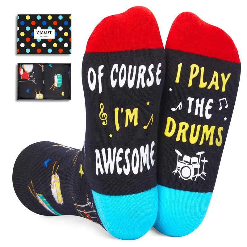 Drum Gifts for Men Women - Drummer Socks Drumming Gifts, Drumline Gifts Percussion Music Gifts