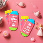 63rd Birthday Gifts Ideas for Women - Socks for 63 Year Olds, 63rd Birthday Gifts for Her Him, Best Gifts for 63 Year Old Woman Man