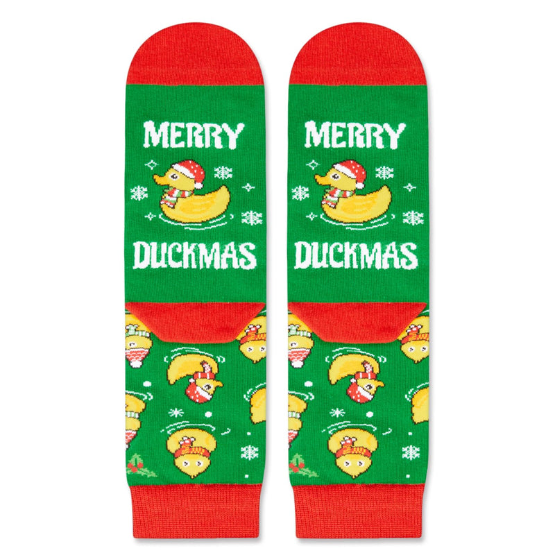 Christmas Gifts Stocking Socks For Kids - Xmas Stocking Stuffers For Duck Lovers Christmas Rubber Duck Gifts 7-9 Years